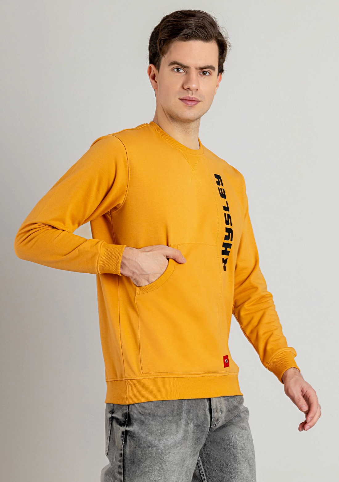 Mango Yellow Regular Fit Men's Sweatshirt