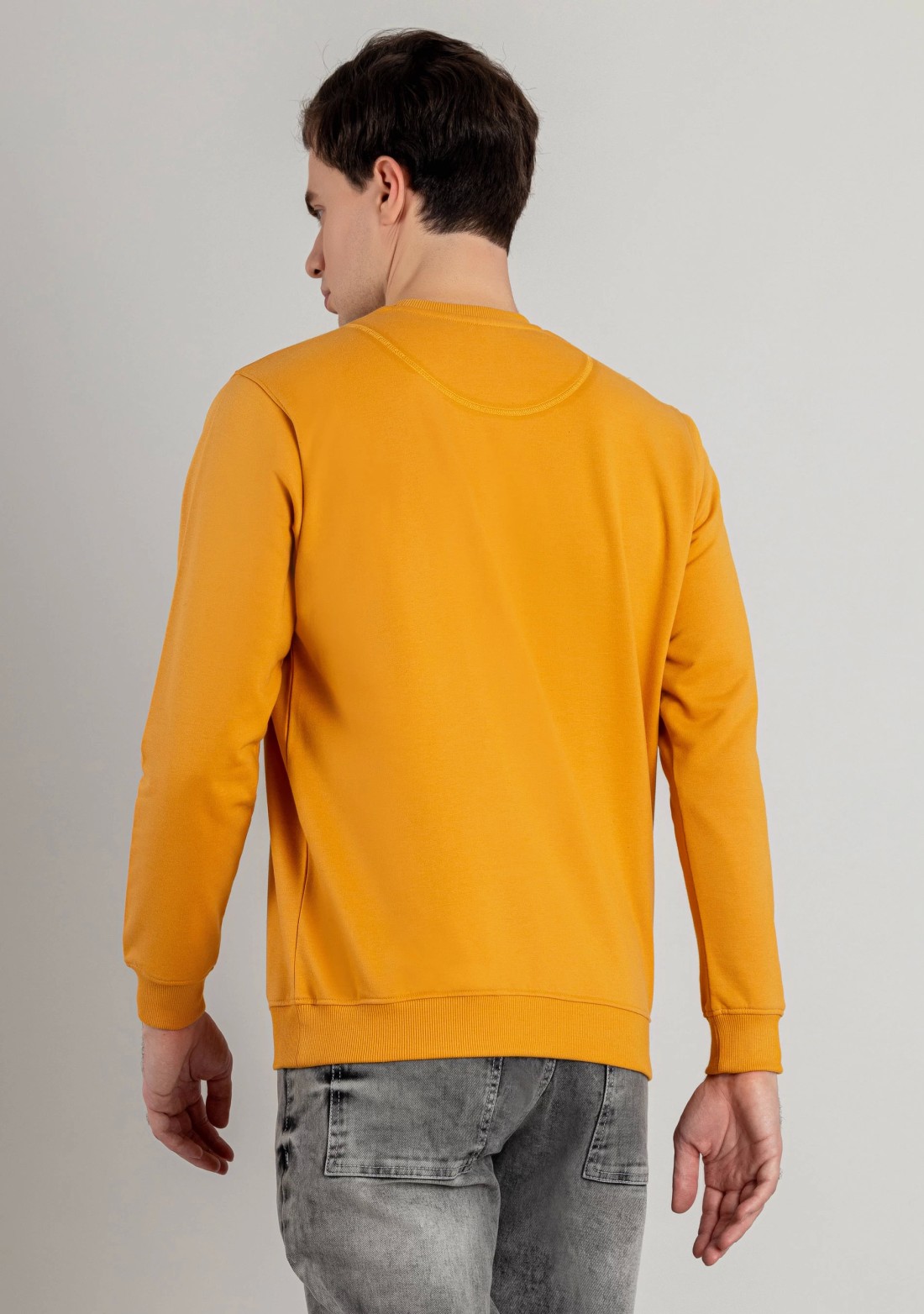 Mango Yellow Regular Fit Men's Sweatshirt