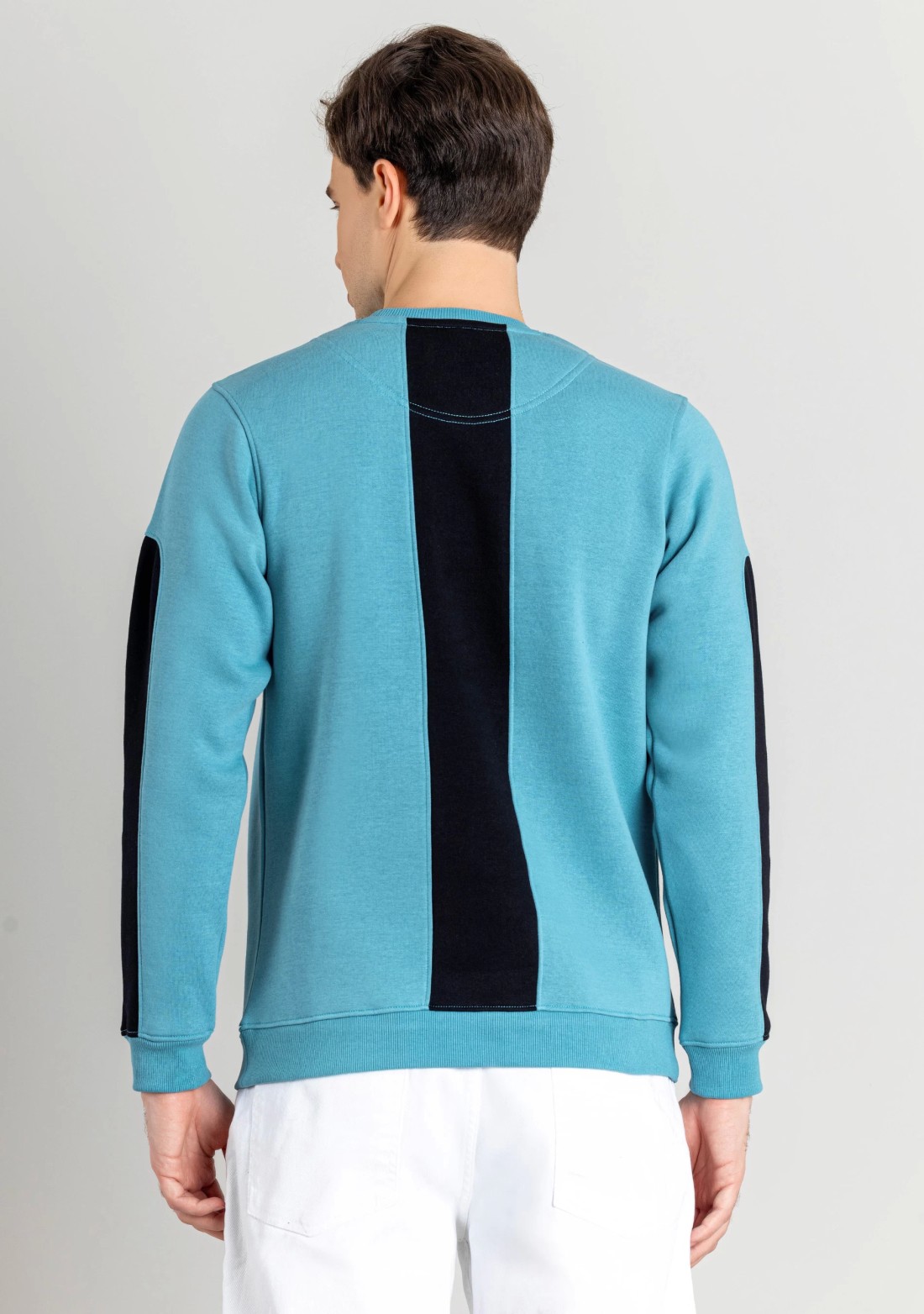 Turquoise Regular Fit Men's Sweatshirt