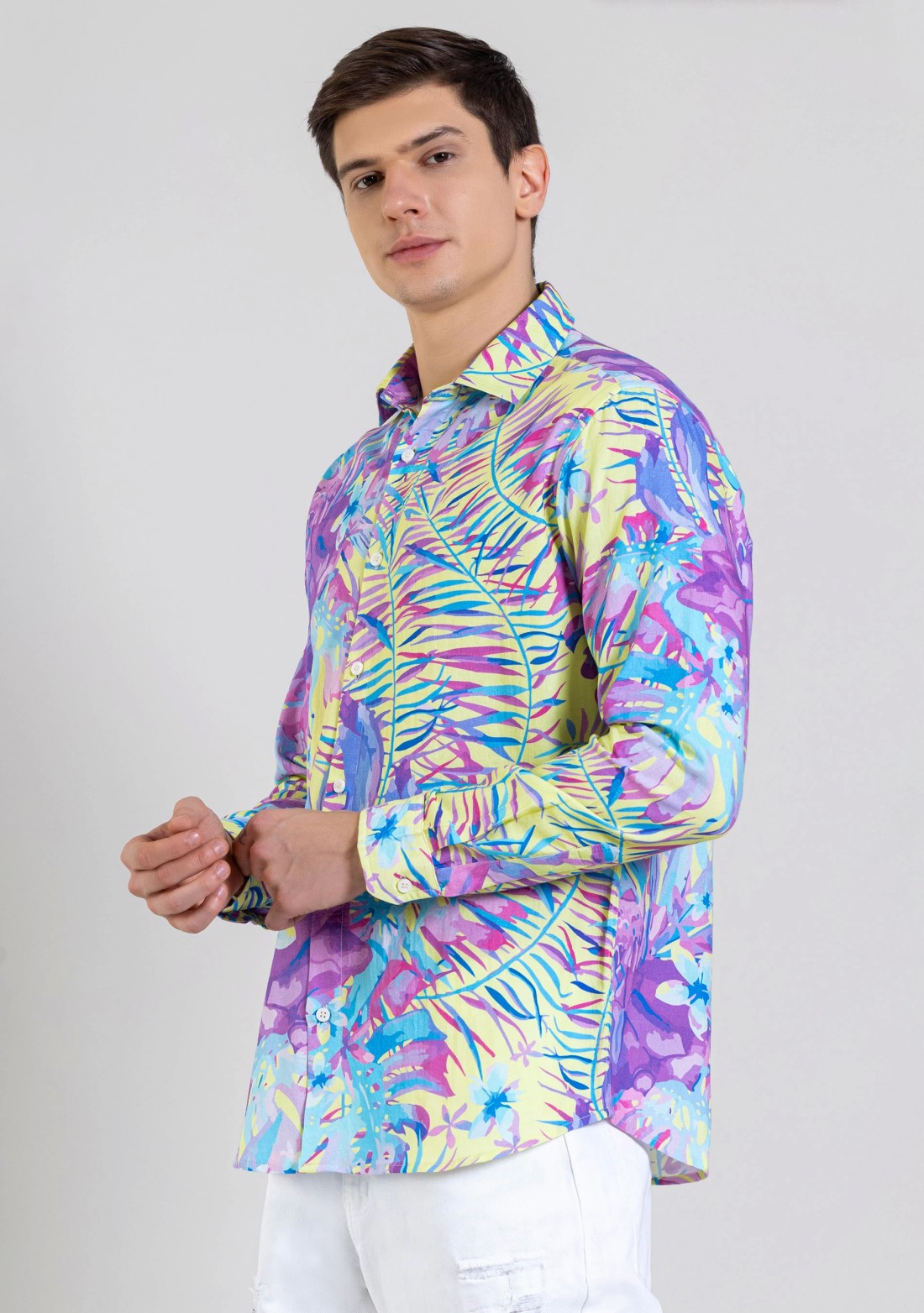 Multi-colour  Regular Fit Men's Casual  Printed  Shirt