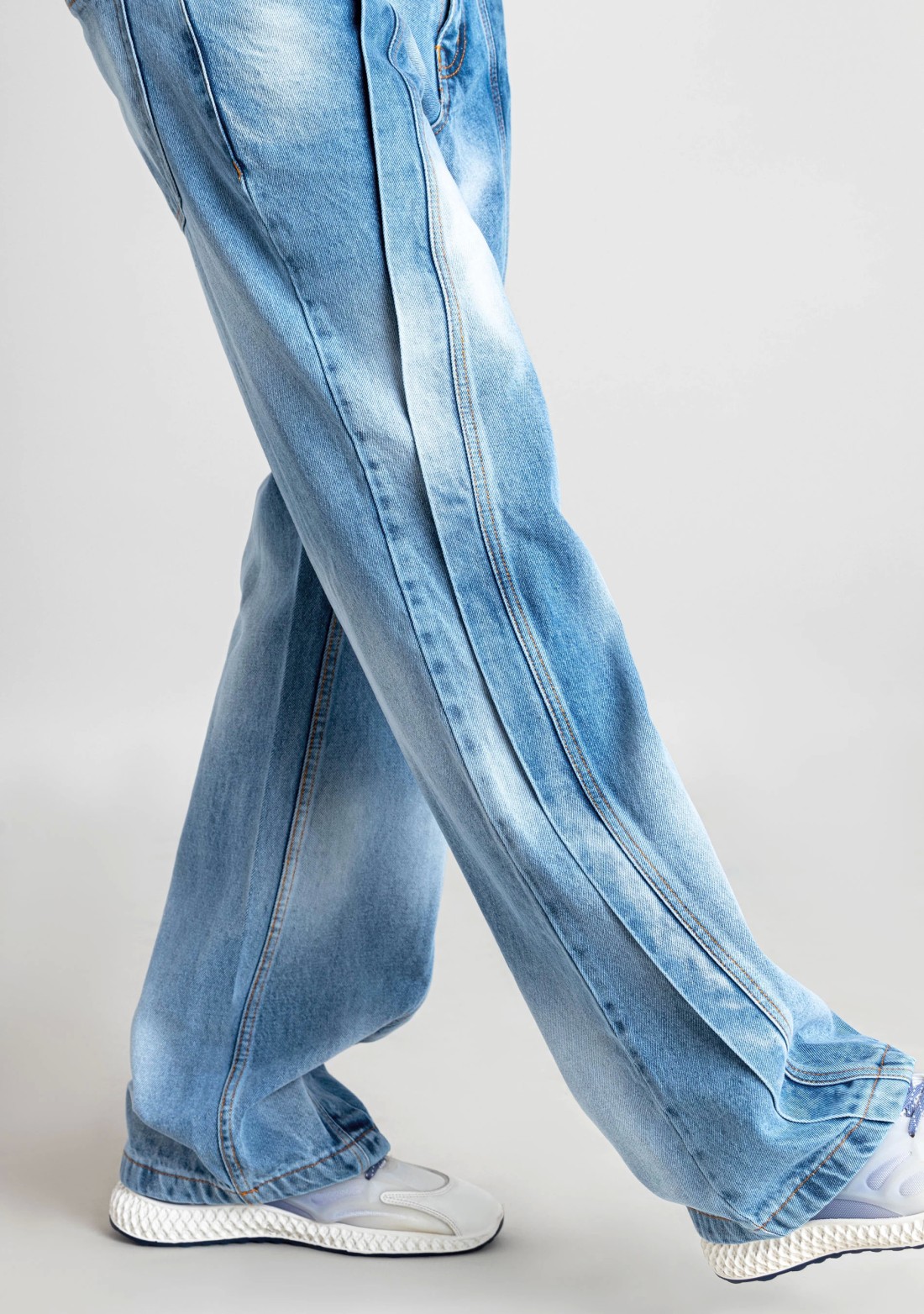 Blue Wide Leg Men's Jeans