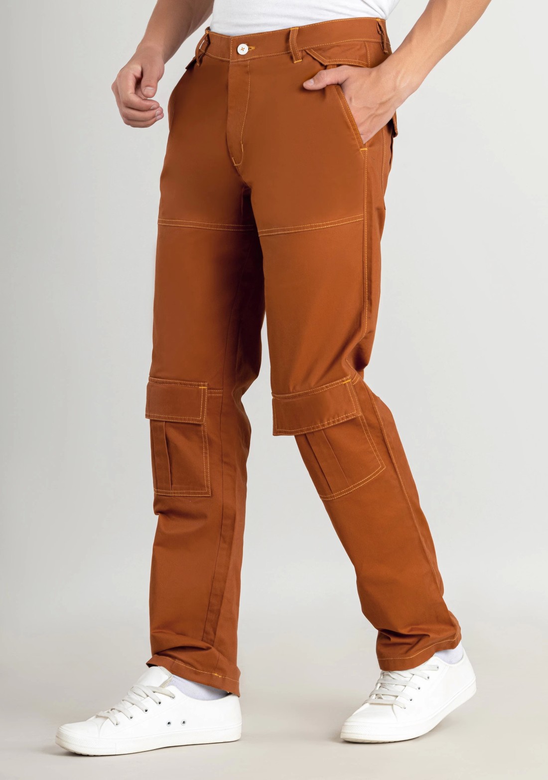 Cinnamon Regular Fit Men's Cotton Casual Trousers