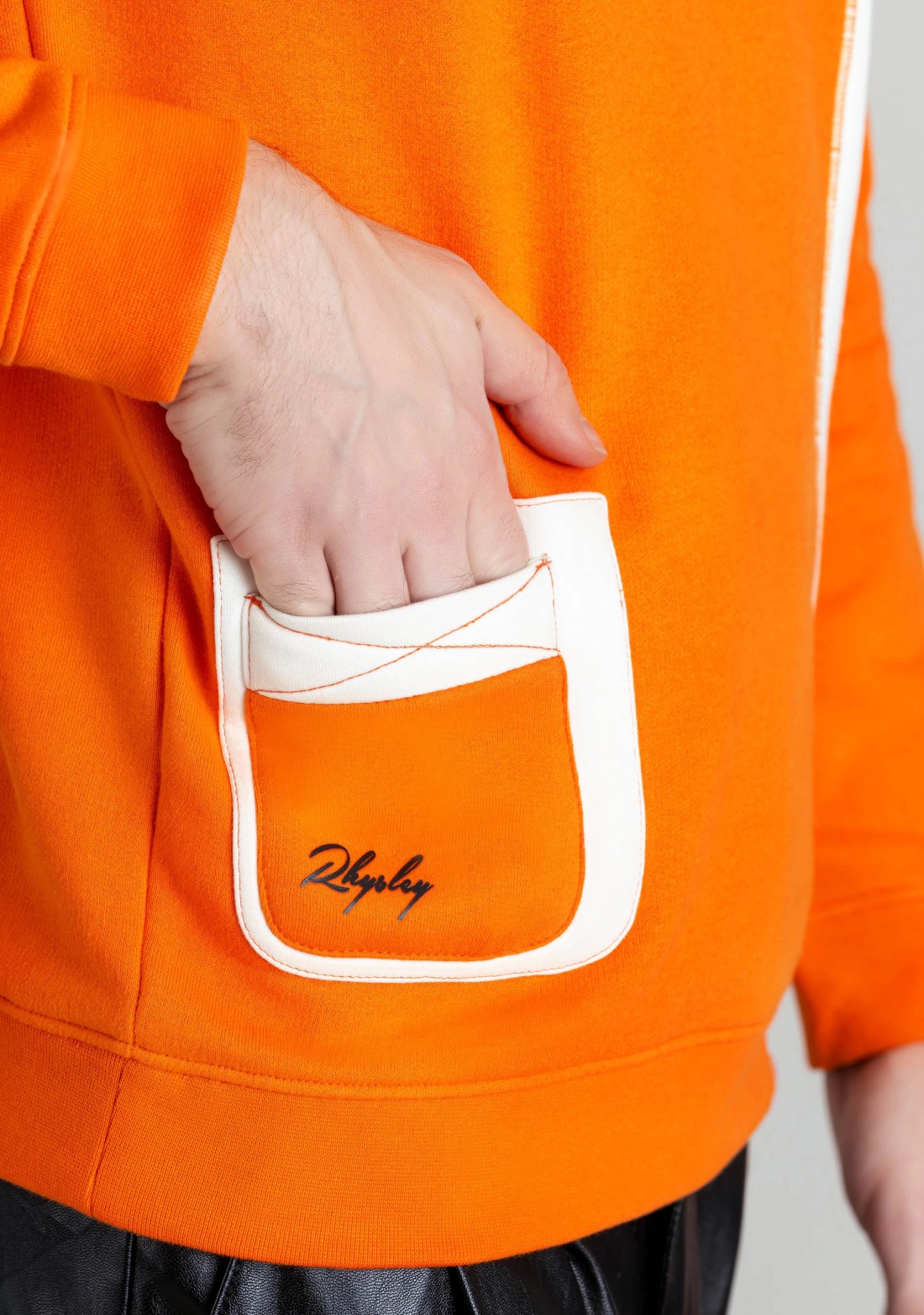 Orange Regular Fit Men's Sweatshirt