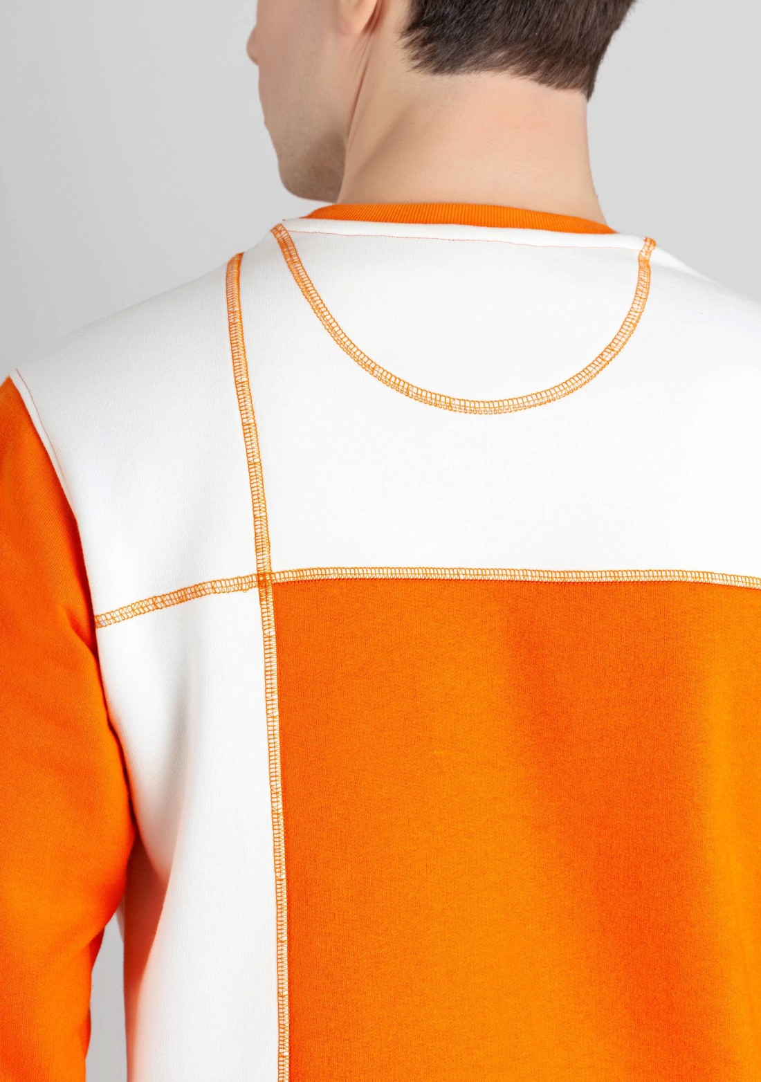 Orange Regular Fit Men's Sweatshirt