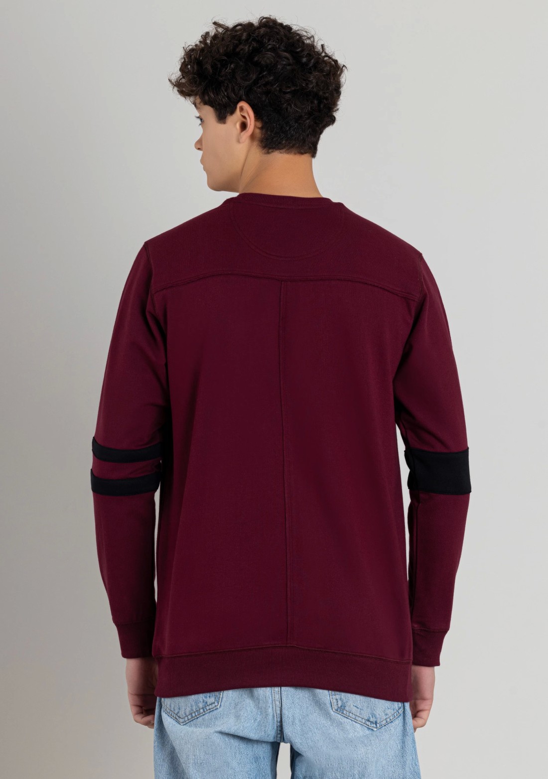 Maroon Regular Fit Men's Sweatshirt