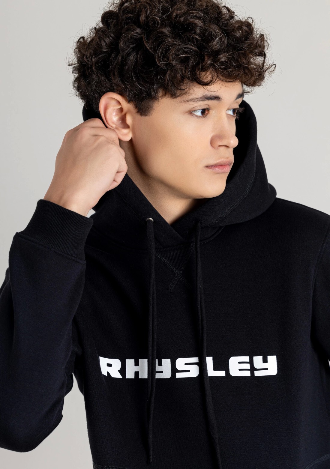 Black Regular Fit Men's Hooded Sweatshirt