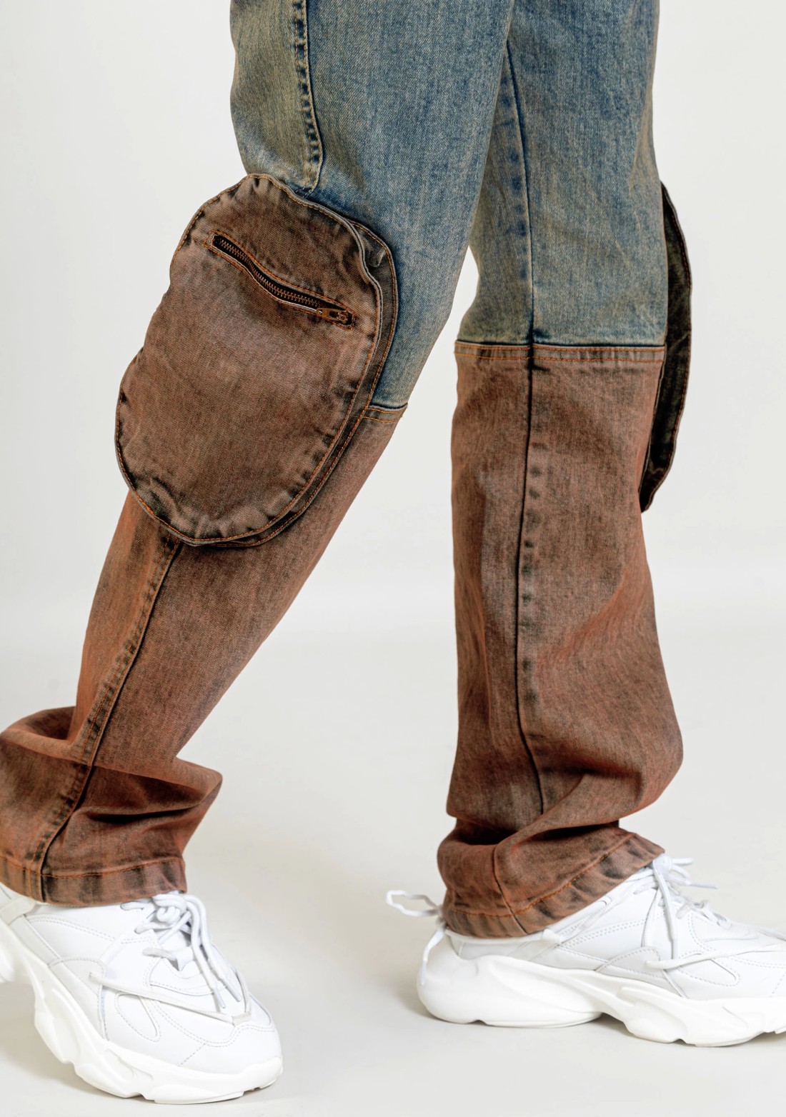 Two Tone Boot Cut Men's Fashion Jeans