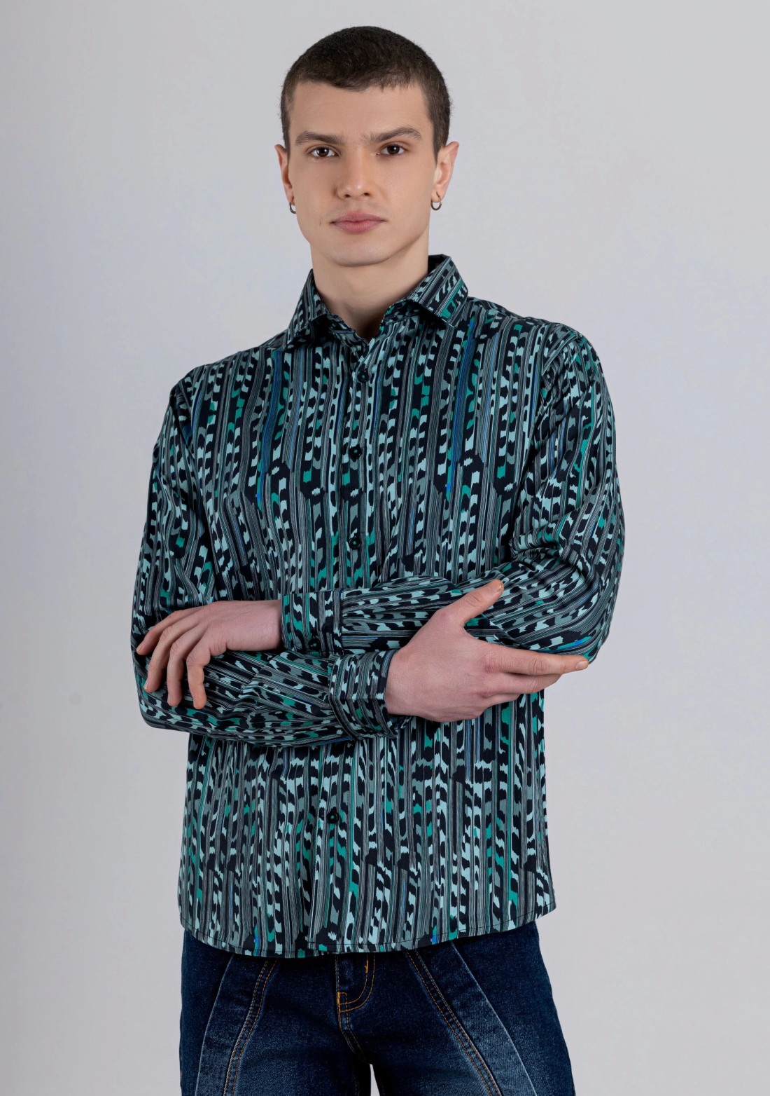 Multi Colour Regular Fit Men's Printed Casual Cotton Shirt