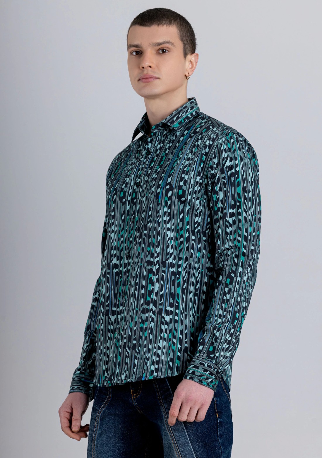 Multi Colour Regular Fit Men's Printed Casual Cotton Shirt