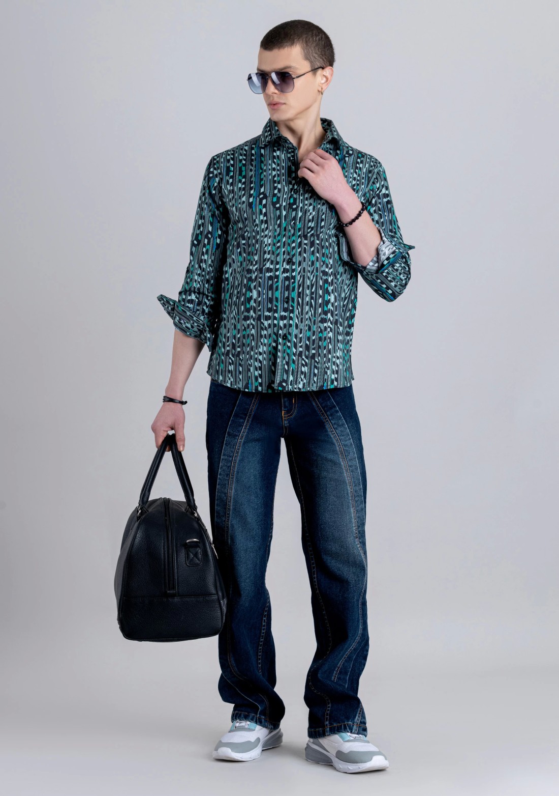 Multi Colour Regular Fit Men's Printed Casual Cotton Shirt