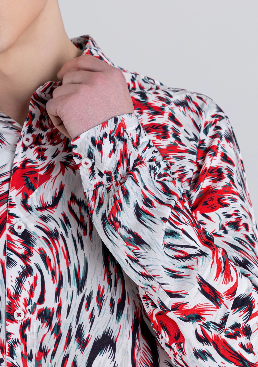 Multi Colour Animal Print Regular Fit Men's Cotton Shirt