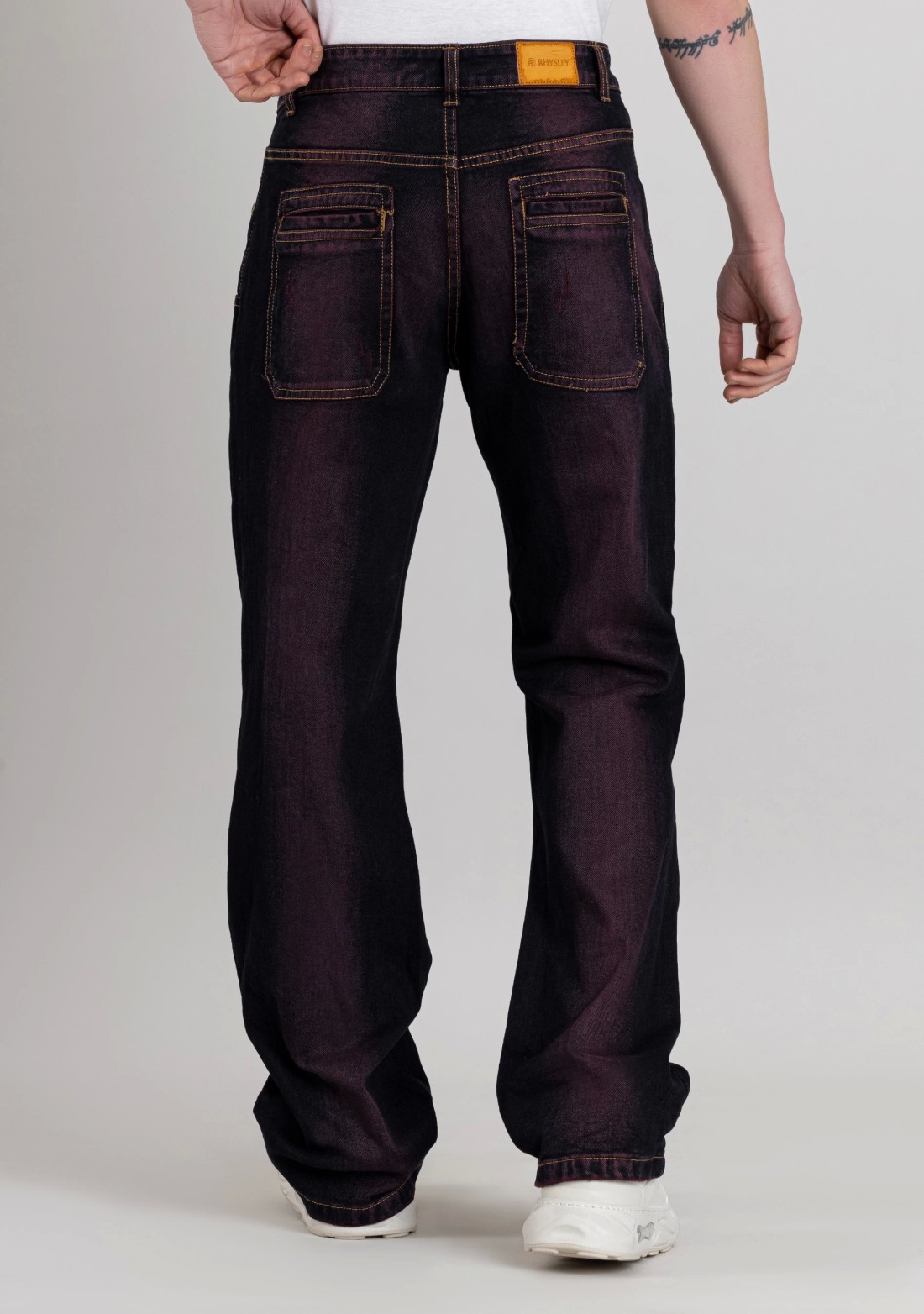 Purple Boot Cut  Men's Fashion Denim