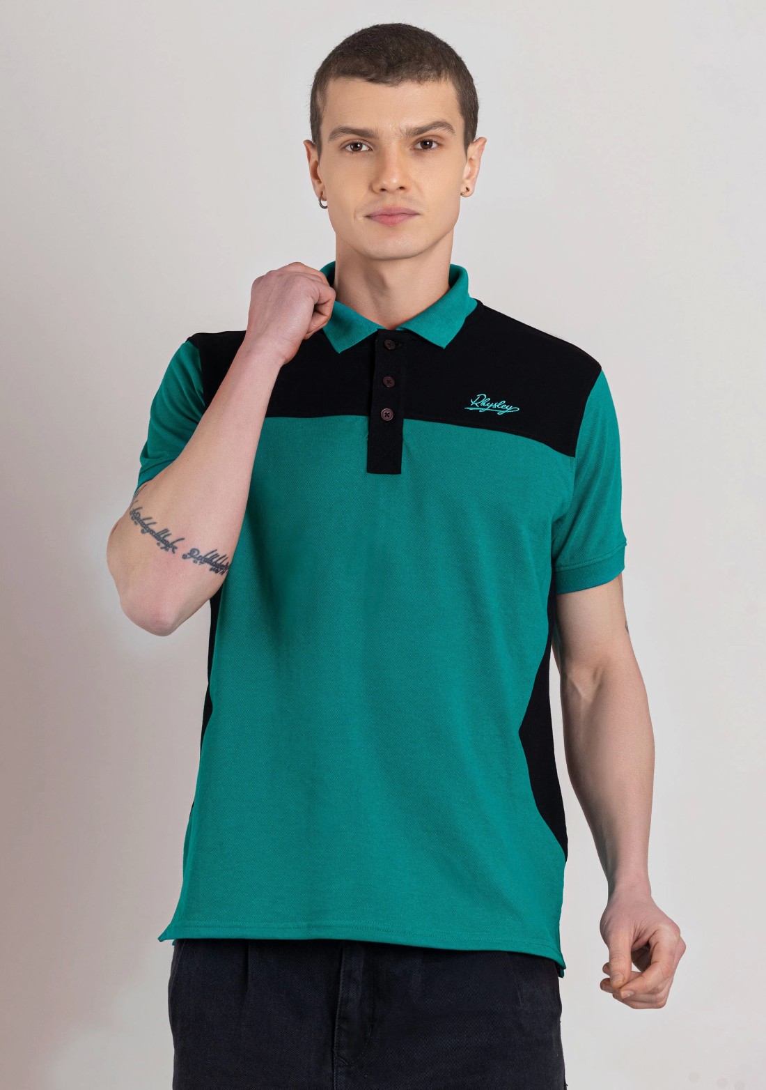 Green Regular Fit Men's Polo T-Shirt