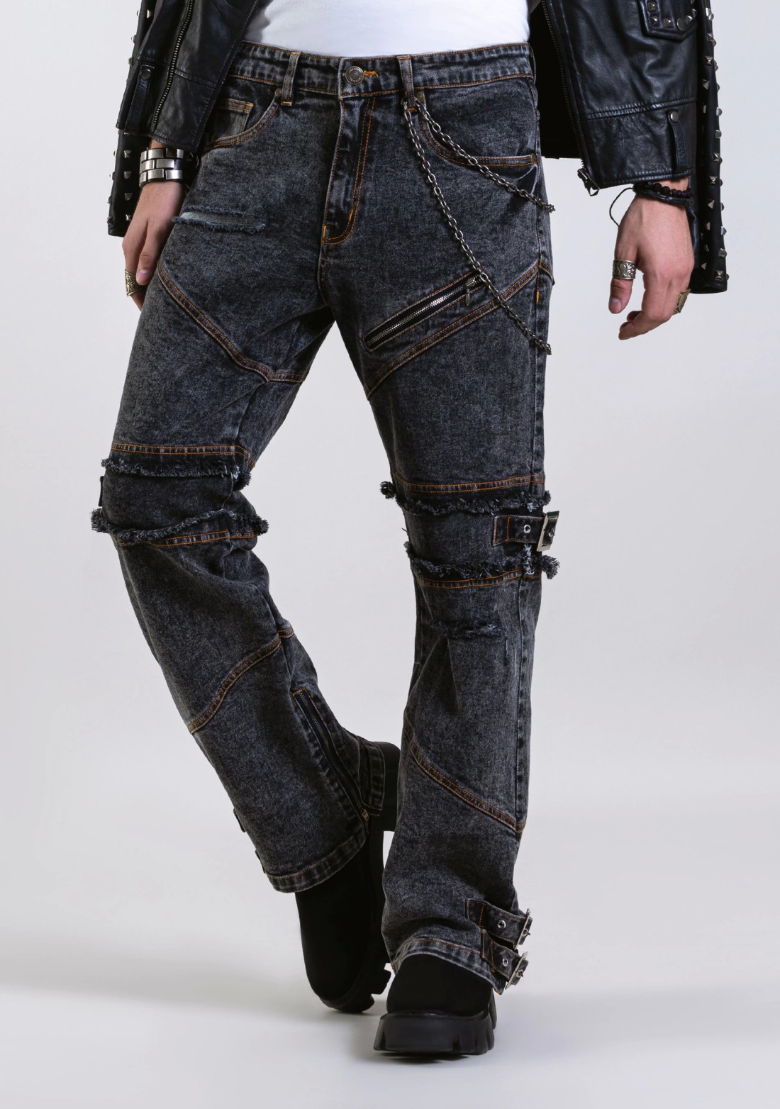 Grey Wide Leg Men's Ultra Fashion Jeans