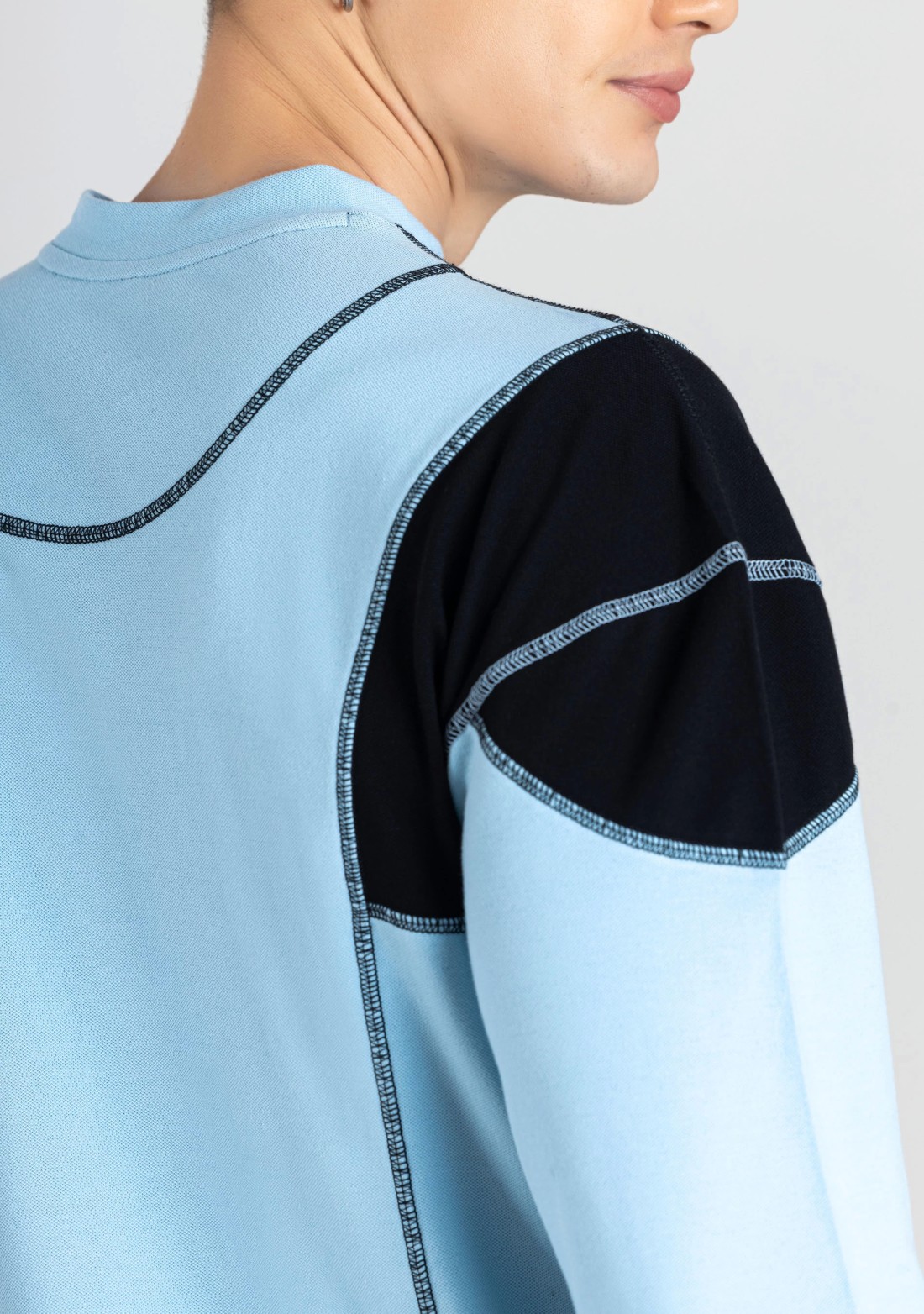 Powder Blue Oversized T-shirt for Men