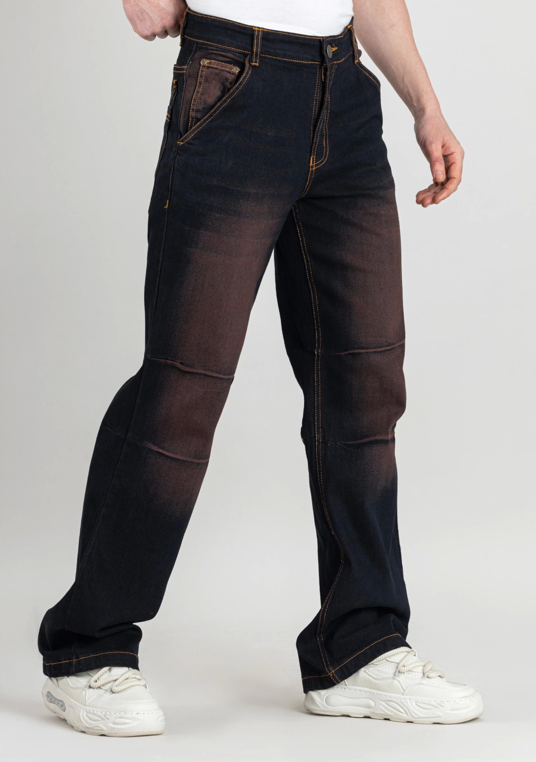 Blue Wide Leg Men's Fashion Jeans