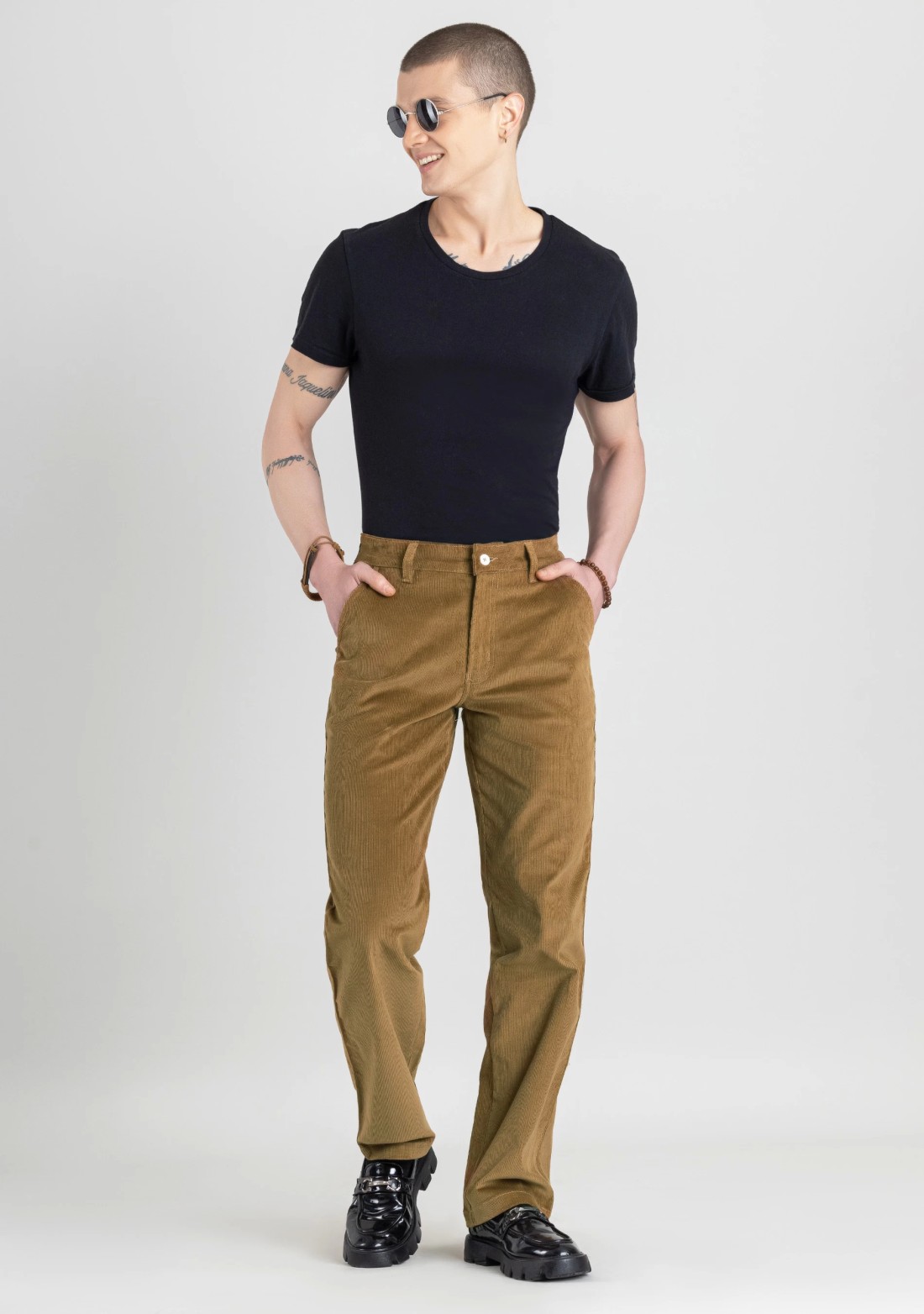 Mouse Regular Fit Men’s Casual Corduroy Trousers