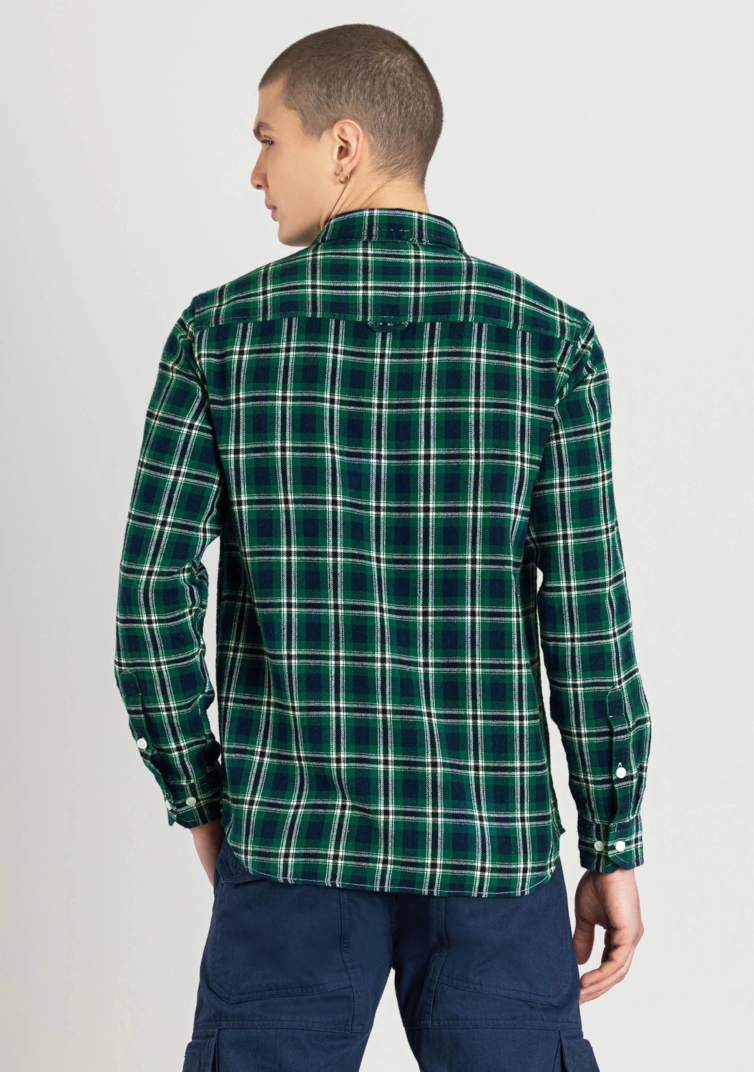 Multi Colour Regular Fit Men's Winter Flannel Check Shirt