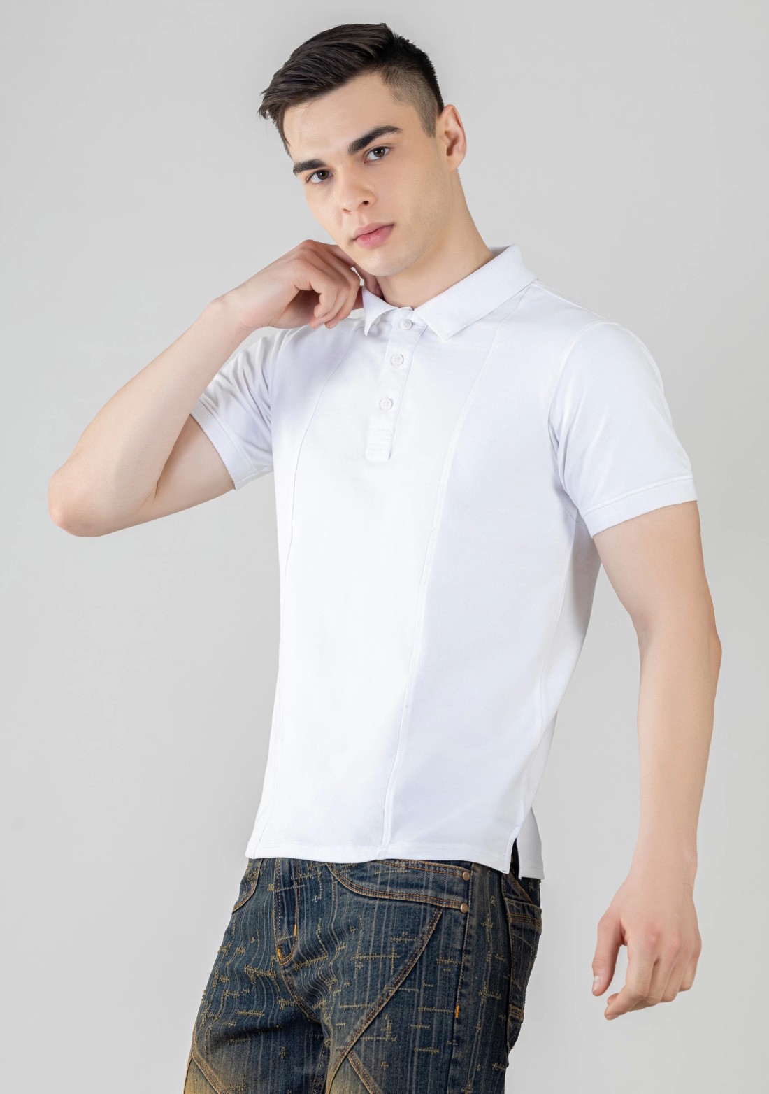 White Regular Fit Men’s Polo T-Shirt