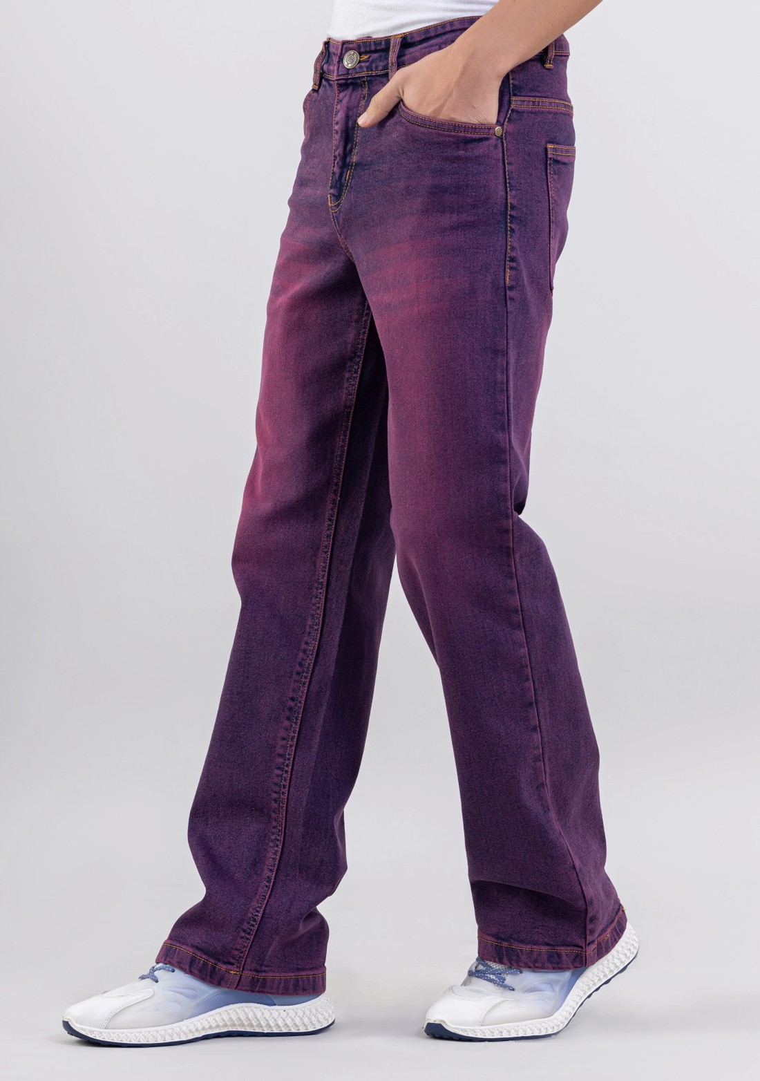 Dark Orchid Boot Cut Men's Fashion Jeans