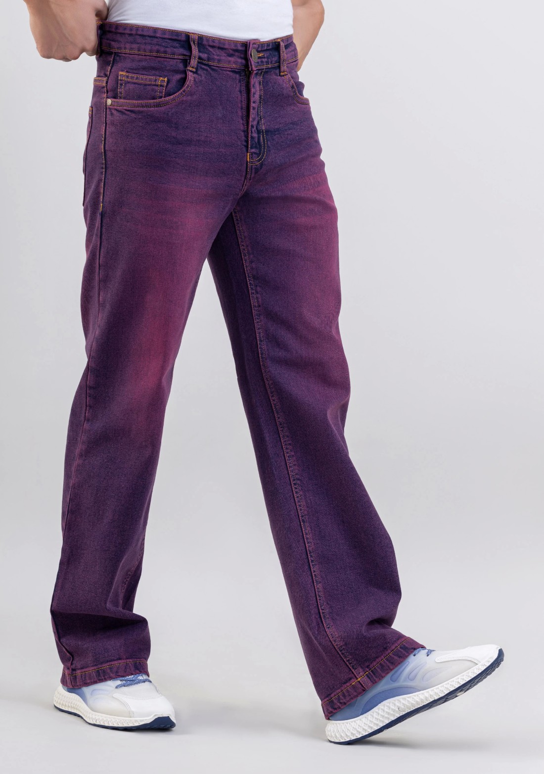 Dark Orchid Boot Cut Men's Fashion Jeans