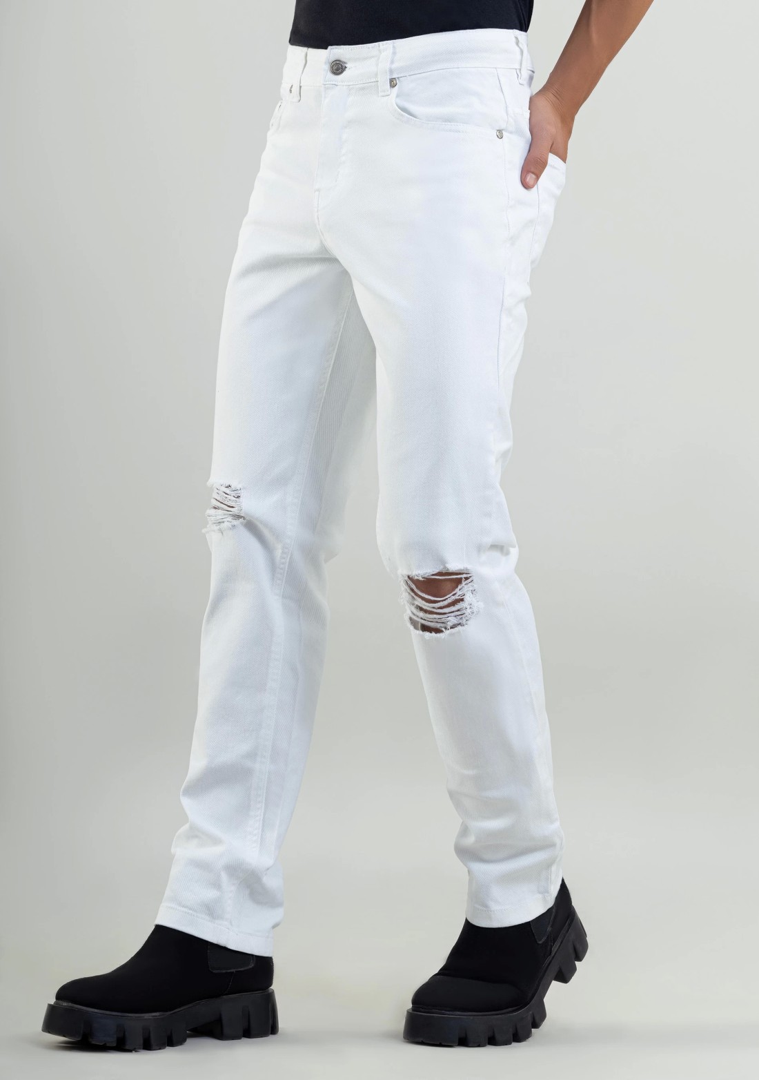 White Regular Fit Men's Jeans