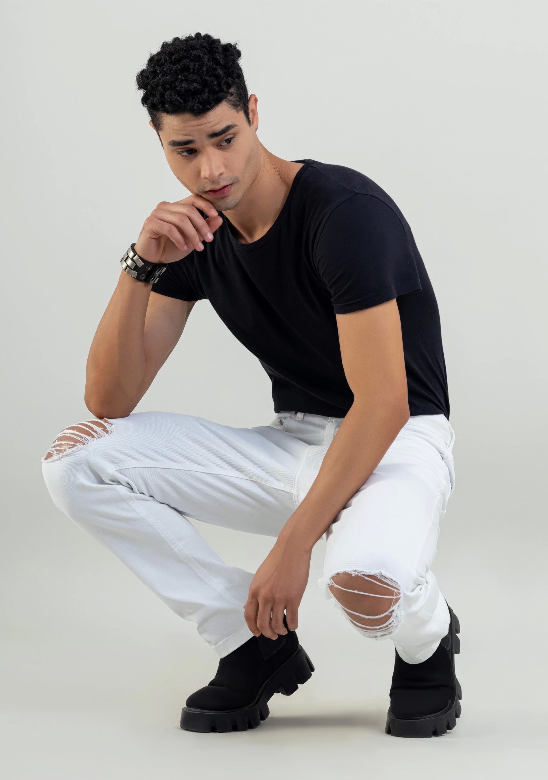 White Regular Fit Men's Jeans