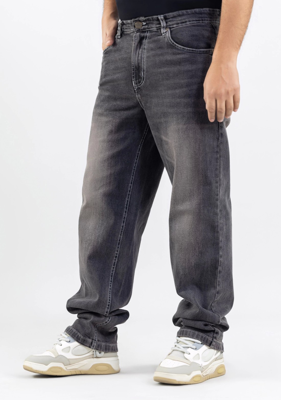 Grey Regular Fit Men's  Jeans