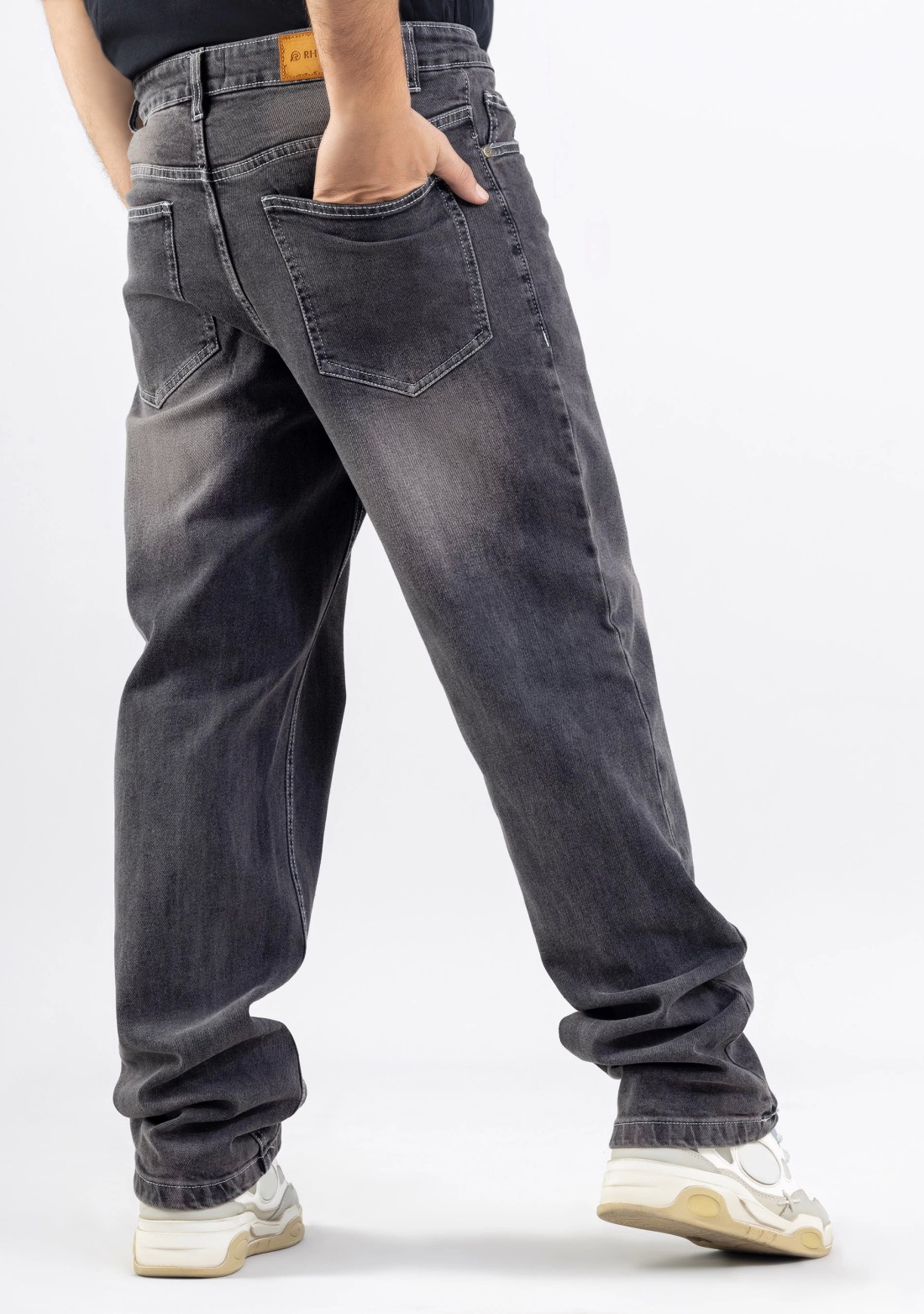 Grey Regular Fit Men's  Jeans