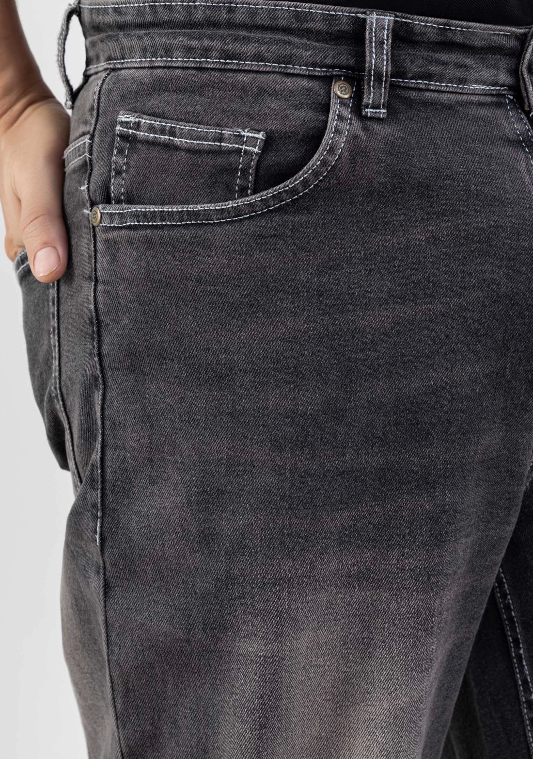 Grey Regular Fit Men's  Jeans