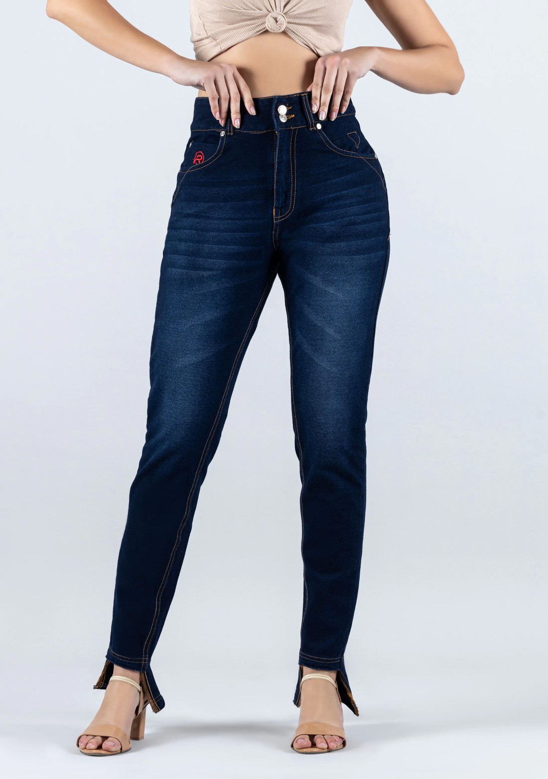 Blue Skinny Fit Women's Push Up Jeans