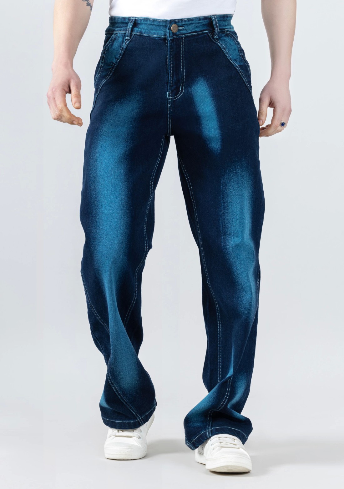 Blue Boot Cut  Men's Fashion Jeans