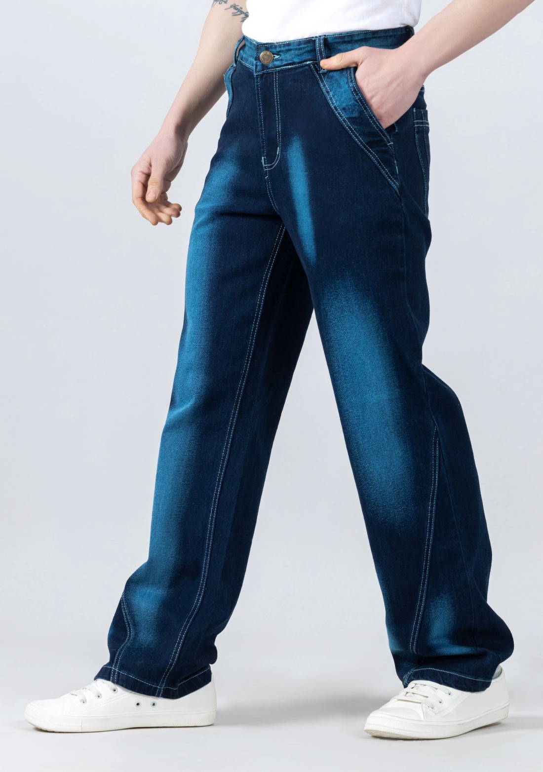 Blue Boot Cut  Men's Fashion Jeans