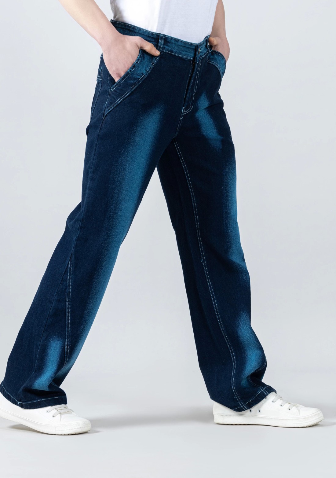 Blue Boot Cut  Men's Fashion Jeans