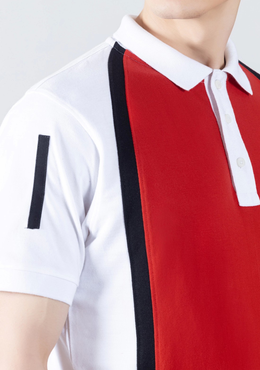 Red and White Regular Fit Men's Polo T-Shirt