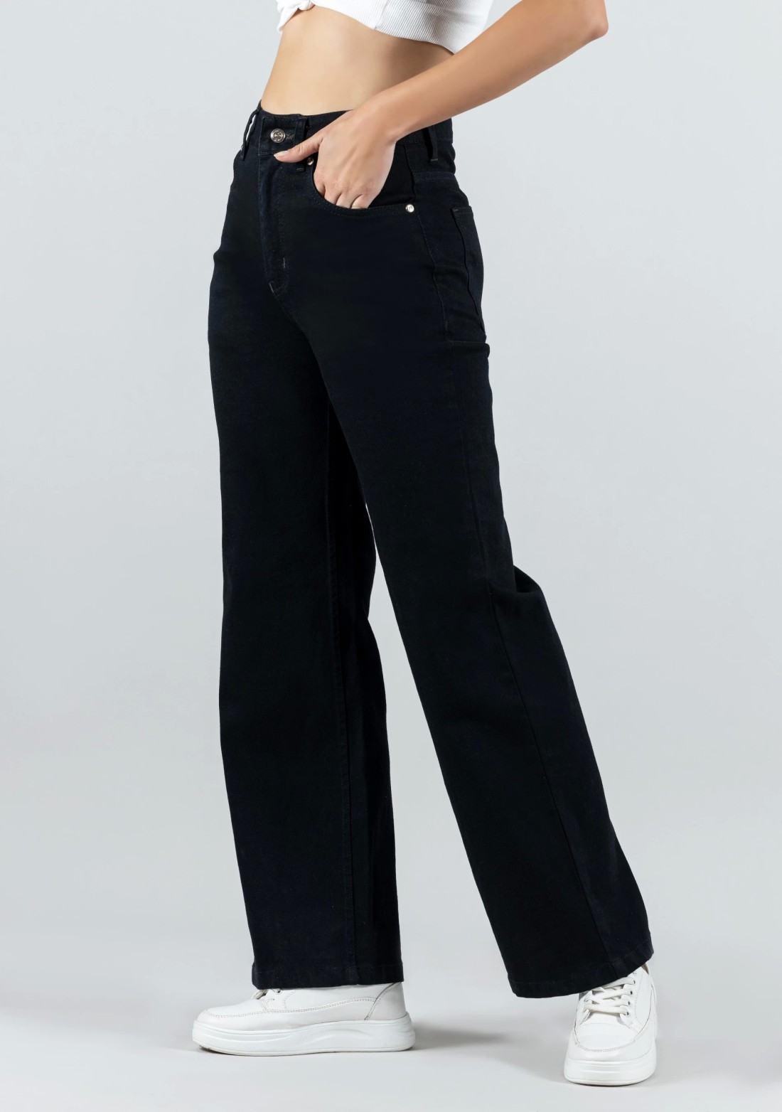 Black Wide Leg Women's Jeans