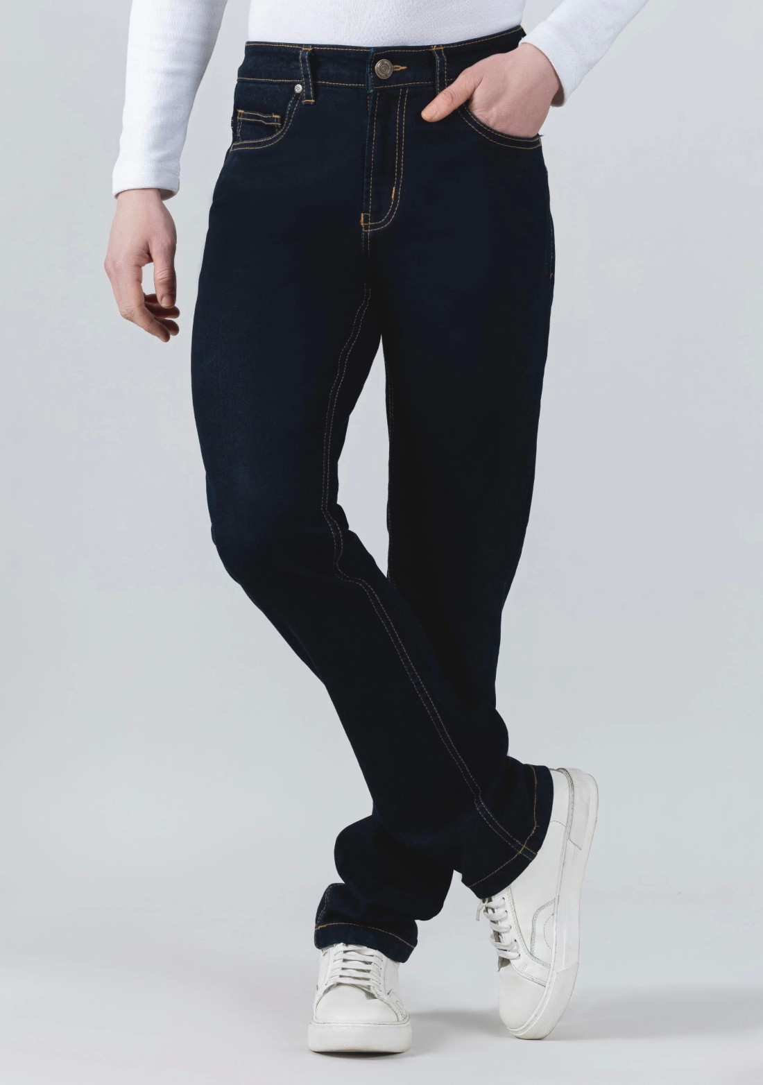 Dark Blue Regular Fit Men's Jeans