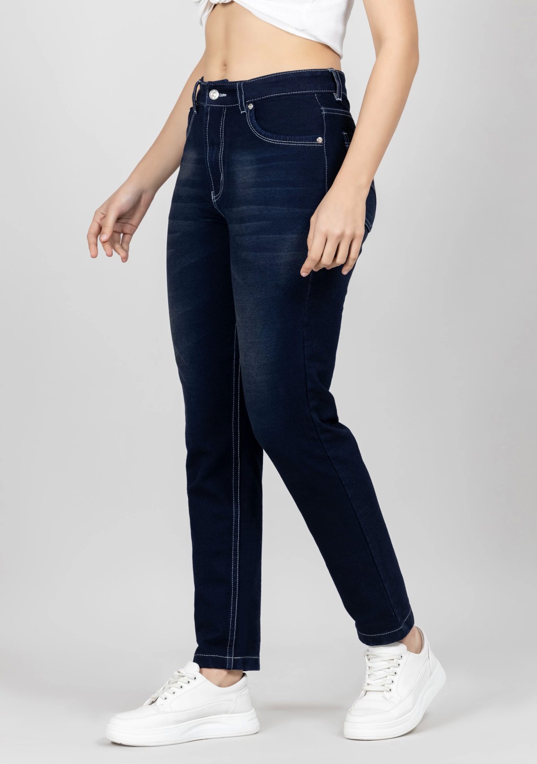 Blue Slim Fit High Rise Women's Jeans