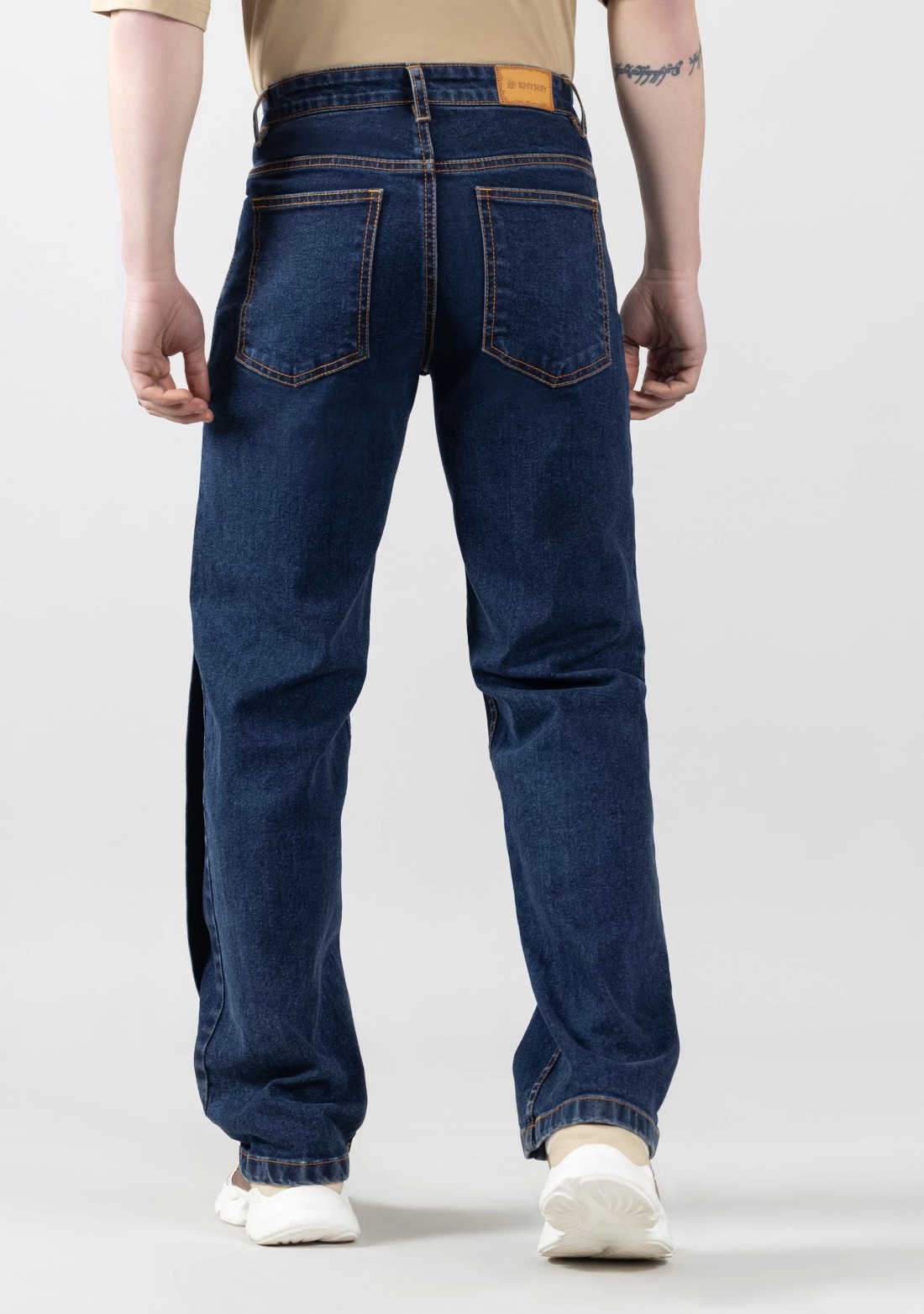 Blue Wide Leg Men's Fashion Jeans