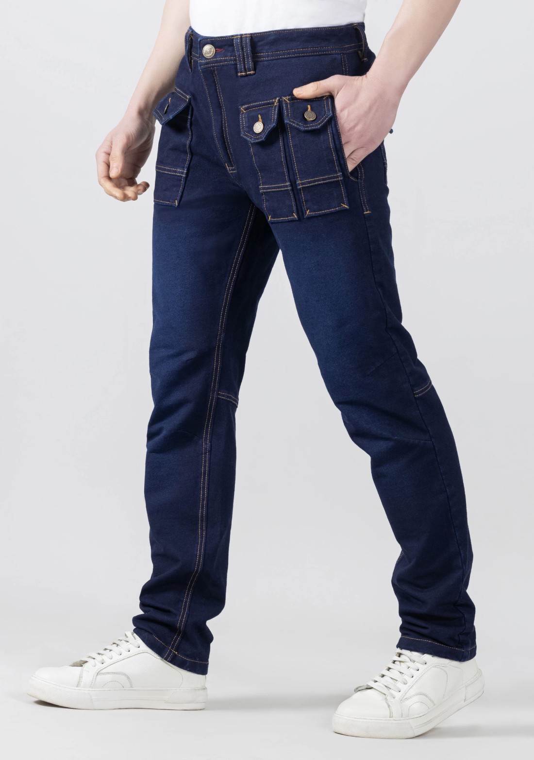 Blue Narrow Fit Men's Fashion Jeans