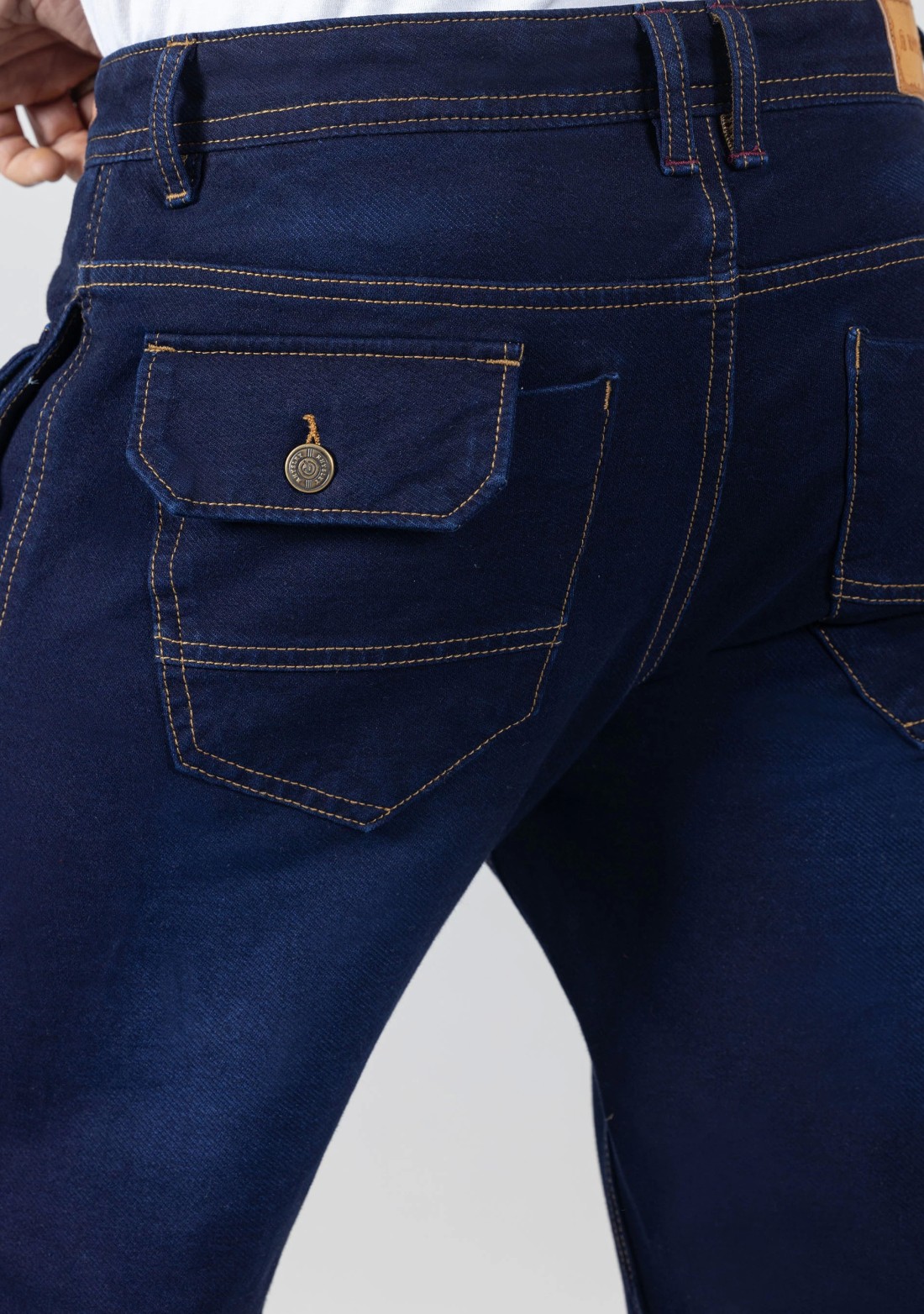 Blue Narrow Fit Men's Fashion Jeans