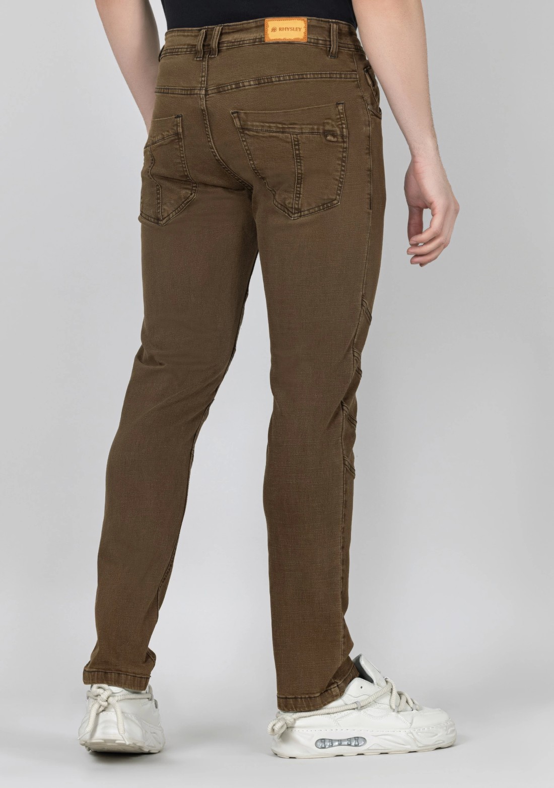 Walnut Brown Slim Fit Men's Fashion Jeans