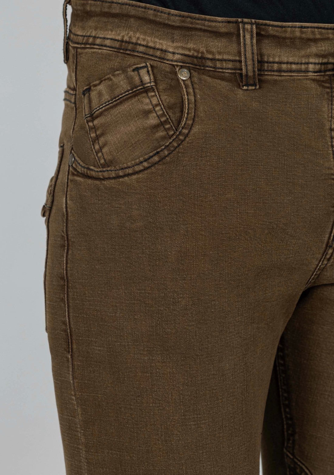 Walnut Brown Slim Fit Men's Fashion Jeans