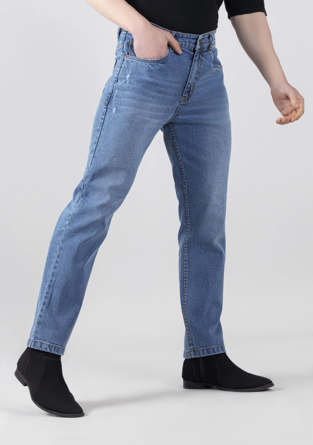 Yale Blue Regular Fit Men's Jeans