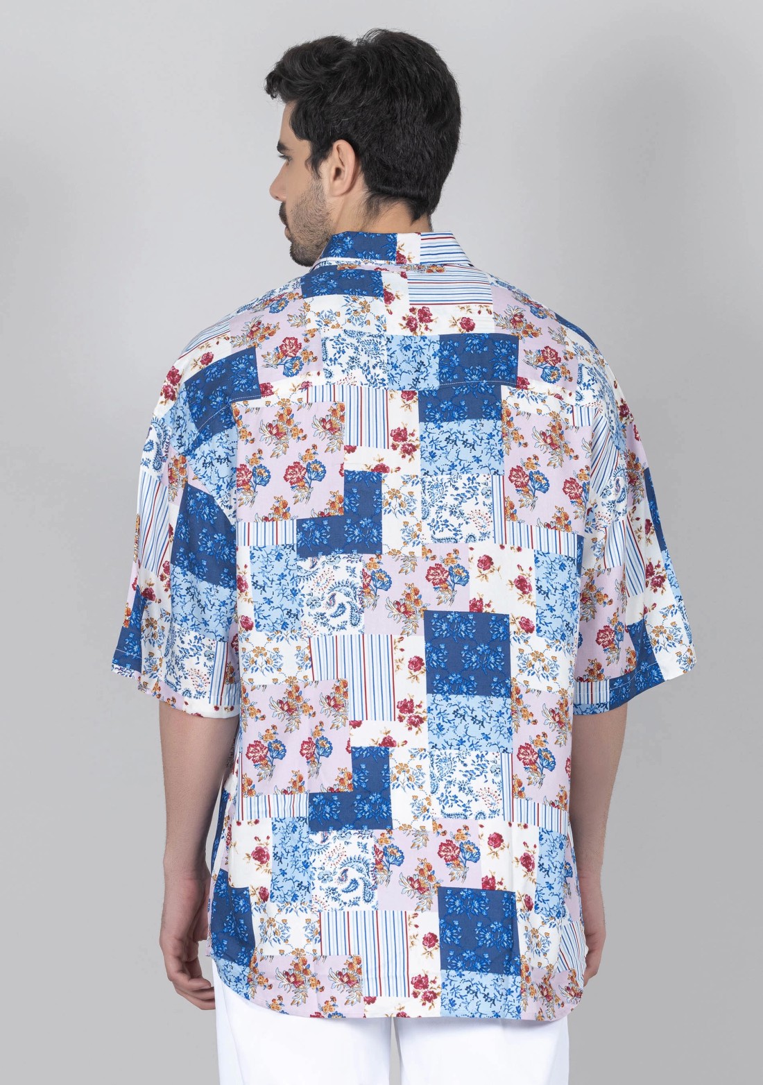 Multi Colour Oversized Men's Printed Shirt