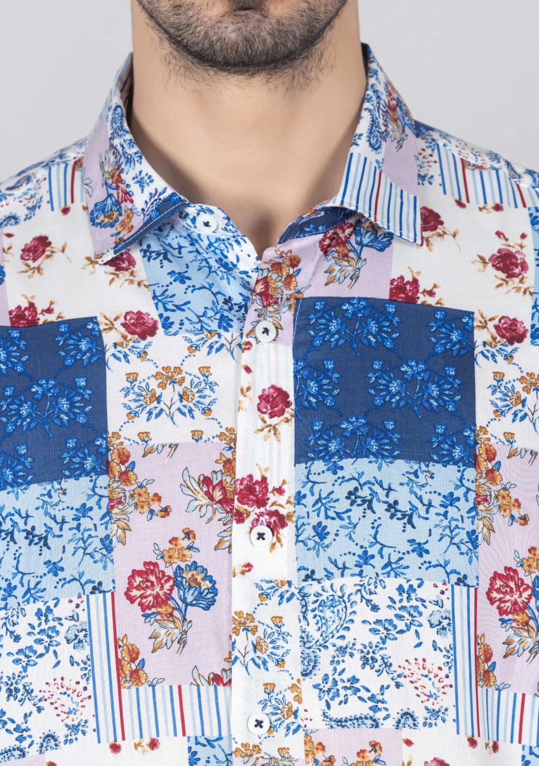 Multi Colour Oversized Men's Printed Shirt