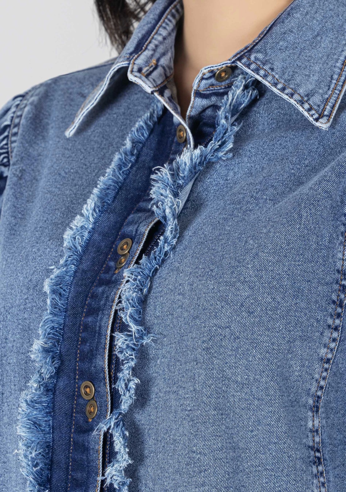 Blue Relaxed Fit Denim Shirt