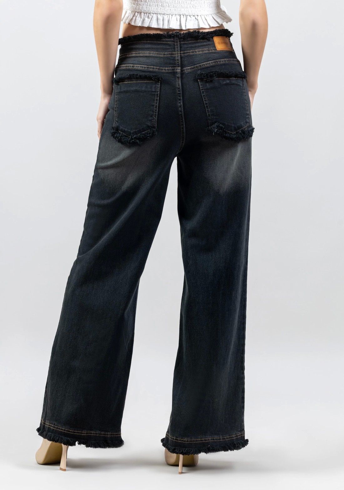 Black Wide Leg Women's Fashion Jeans