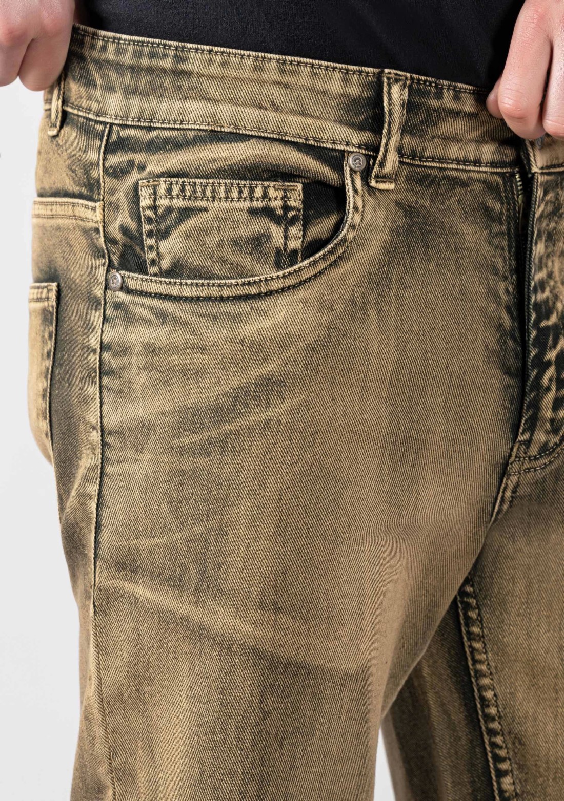 Caramel Brown Vintage Regular Fit Men's Jeans