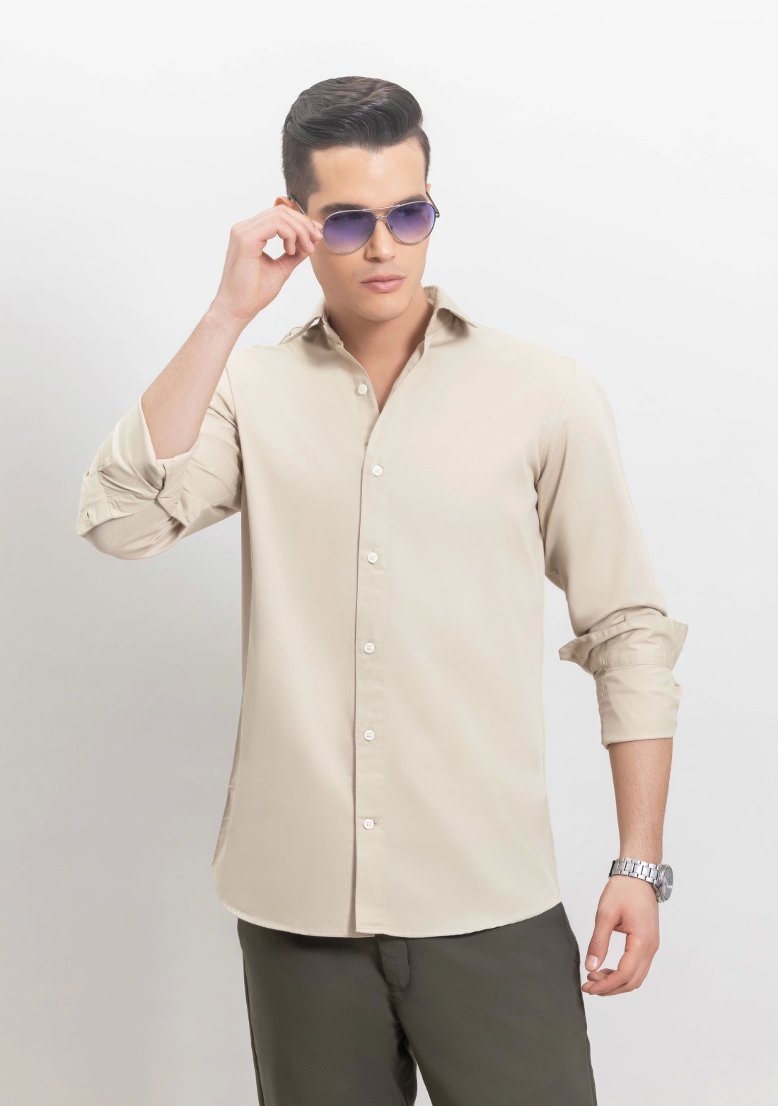 Fawn Fine American Twill Slim Fit Formal Shirt